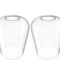 Two Pack Clear Glass Lamp Shade In Wine Cup Shape For Pendant Lights Chandeliers And Vanity Fixtures, 5.51 Inches High, 4.72 Inches Diameter, 1.96 Inch Fitter, Ultra Clear Transmittance, Replacement Glass Covers, shown side by side