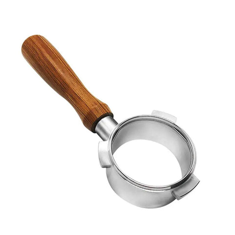Bottomless 54mm Portafilter for Espresso Buffs with wood handle and stainless steel body, Naked Portafilter Fit For 8 Series Breville Machines And 54mm Baskets, Compatible With Breville 870XL 840XL 880BSS 878BSS, Barista Grade Shots At Home