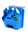 Game Changer Heavy Duty Multitask Electric Knife Sharpener And Scissor Drill Bit Chisel Grinder 96 Watt blue compact sharpening tool.