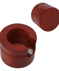 Red Solid Wood Espresso Portafilter Holder And Tamping Station Precision Slot delivers wobble free tamping for 58mm filters.