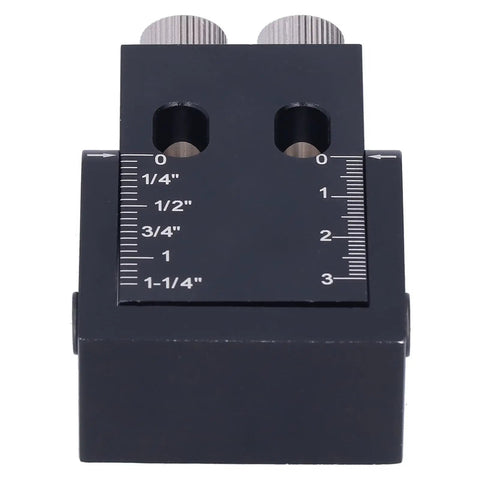 Bulletproof Aluminum Pocket Hole Jig With Dead On 15 Degree Angle Guide And Inch Metric Scale Marks For Cabinet Framing Furniture Assembly And Diy Woodworkers Wanting Clean Joins measuring scale and holes on top view