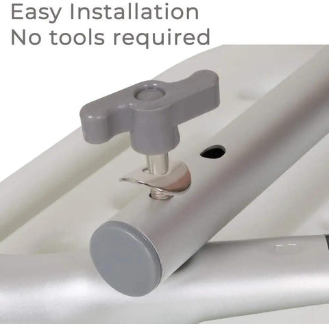 Detail of Durable Aluminum Bath Seat And Shower Chair With Back For Adults And Seniors Height Adjustable Shower Stool adjustable knob.