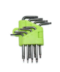 Top Notch 8 Piece L Star Hex Key Set Made From Heavy Duty Chrome Vanadium Steel For Gaming Gadgets And Electronics Fixin' With Pro T7 T8 Bit Power, 8-piece L-shaped Torx hex key set in green holder