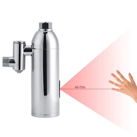 Hands-Free Automatic Sensor Urinal Flush Valve For Commercial And Home Use with brass body showing touchless operation