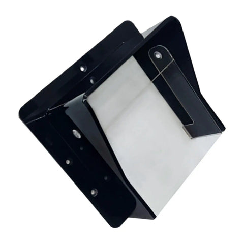 Rainproof Acrylic Enclosure Cover for Access Control Keypad with clear panel rain guard and flip open design, side view