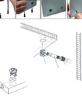 Game Changer Thread Knurled Rivet Nuts And Cam Fitting Pins For Furniture Hardware Super Easy White setup process illustration.