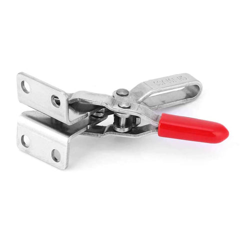 Heavy Duty Quick Release Toggle Clamp 304 Stainless Steel With Rubber Gripping Bar And 4-Hole Base For Workholding Fixture