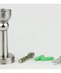 Heavy Duty Stainless Steel Magnetic Door Stops Catch For Wall Or Floor Mounting, includes fixtures and screws.