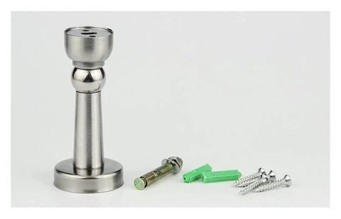 Heavy Duty Stainless Steel Magnetic Door Stops Catch For Wall Or Floor Mounting, includes fixtures and screws.