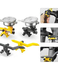 Portable Bike Wheel Truing Stand With Gauge For Precise Rim Alignment On The Go, Lightweight And Compact Bike Repair Stand, Black/Yellow
