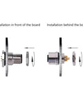 8 Pin M12 A Coded Connector Cable Straight Back Mount Waterproof IP67 installation front and back board view