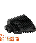 Voltage Regulator Rectifier Kit For XV250S Virago 1998 1999 showing black heat-sink design with connector ports