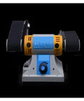 Heavy Duty Desktop Belt Sander and Table Grinder for Wood Metal Jade Polishing with Badass Copper Motor, front view.