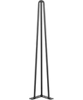 Beefy Heavy Duty Hairpin Table Legs 24 Inch Black Set Of 4 Carbon Steel With Three Rods For Desks Benches Tables And Chairs 880 Pounds Total Load Capacity DIY Furniture Support, black 3-rod leg