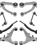 Built Tough Front Control Arm Ball Joint Sway Bar Link Tie Rod Steering Suspension Kit 8 Pc assembly for Cadillac CTS Coupe AWD.