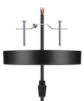 Six Inch Black Ceiling Canopy Kit For Pendant Lights And Chandeliers With Three Hole Mount Includes Cross Bar Loop And All Hardware