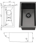 14 By 18 Inch Undermount Bar Sink Stainless Steel 16 Gauge T304 Pro Grade R10 Tight Radius Small RV Single Bowl Kitchen