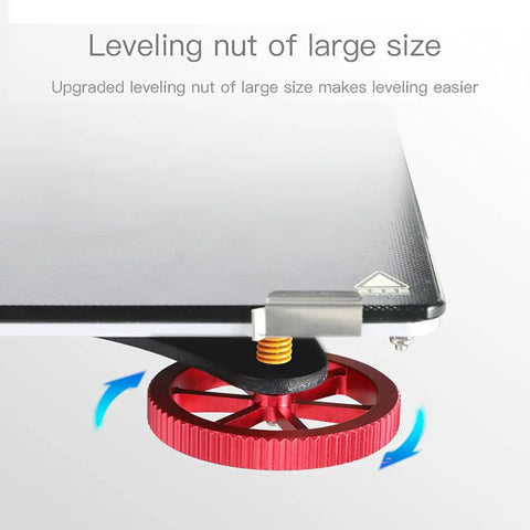Large aluminum bed leveling nut for Metal Hand Twist Bed Leveling Nuts Set With Heatbed Silicone Leveling Columns Mount Buffers