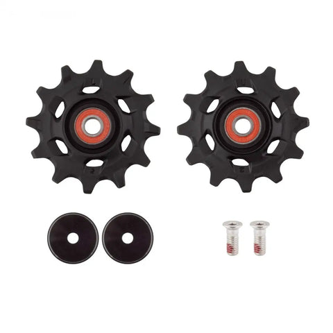 XPLR Rear Derailleur Pulley Kit For Force XPLR AXS Steel Bearing Pulleys Black Finish One Size set with screws