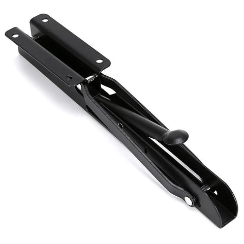 Close-up of Heavy Duty Steel Triangle Hinge Bracket from Sturdy Folding Shelf Brackets Set for Wall Mounted Shelves, 10 Inch, 2 Pack