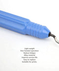 Heavy Duty Deburring Tool Kit For 3D Printers With Durable Alloy Construction And Ergonomic Grip featuring a blue ergonomic handle.