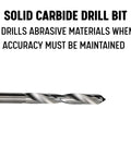 One Quarter Inch Solid Carbide Drill Bit DMOD Series, side view, designed for precision drilling in various materials