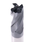 Accusize 4-flute TiAlN coated end mill for CNC finishing, gray M42 cobalt.