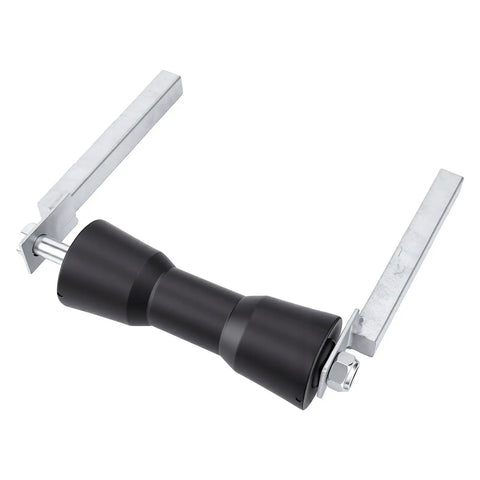 Heavy Duty Boat Trailer Roller Kit 7.48 Inch hot dipped galvanized finish with black nylon roller and silver brackets