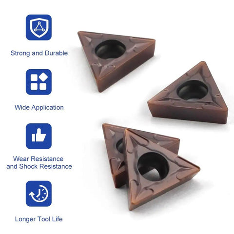 Top Shelf Solid Carbide Turning Inserts TCMT110204 Tialn Coated For Lathe Tool Holder And Boring Bar Hella Durable Steel Cutting Rock Solid Performance Pack Of Five For Quick Cleanup Jobs