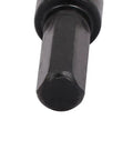 Close-up of hex shank from 21mm Hole Saw Set With 69mm Long HSS Cutters And Spring Loaded Twist Drill Bits