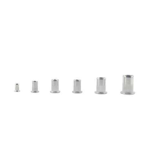 Rivet Nut Tool Kit 230 Piece Metric Rivet Nut Assortment Set M3 M4 M5 M6 M8 M10 With Flat Head Nutserts For Metal 304 Stainless Steel Rivnuts