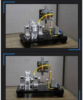 Single Coil Hall Effect Motor for Educational Circuits High Speed Reciprocating Electromagnet Kit, side and front view