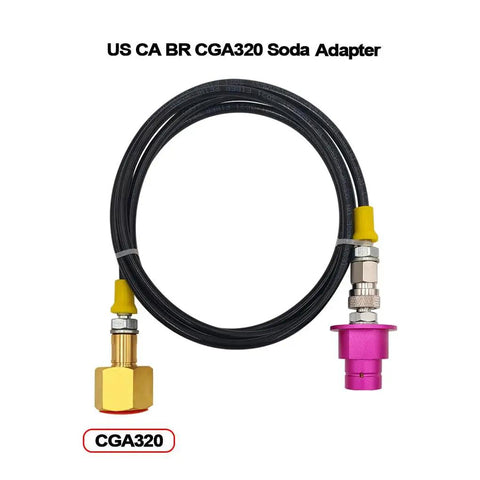 CO2 Adapter Quick Connector Plastic Hose For Sparkling Water Machines 60 Inch Long Tube Compatible With Terra Duo Art Gaia Series