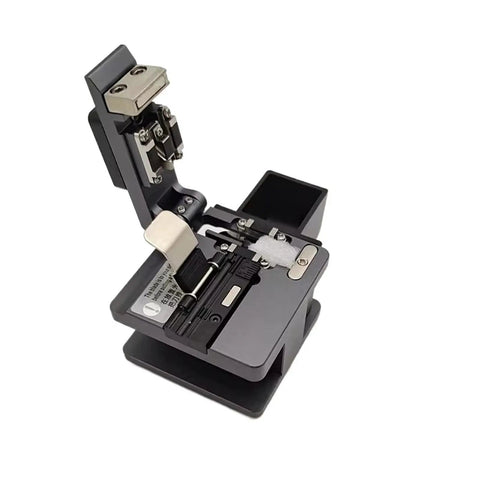 Precision Automatic Return Optical Fiber Cleaver With Tungsten Steel Blade For Clean Cuts, showcasing a detailed side view of the tool.