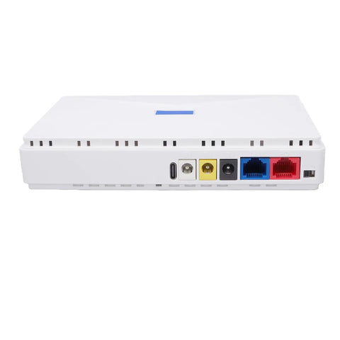Mini Ups 10400Mah Dc Uninterruptible Power Supply Offering Rock Solid Router Modem Backup Battery, white device rear view with multiports.