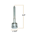 Three And One Half Inch Screw Vertical Threaded Rod Anchor For Wood No Pre Drilling Required Easy To Use Do It Yourself