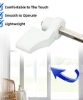 Sliding Door Thumb Turn Lock For Pella Interior Handles, Aluminum Alloy Construction, Lightweight Smooth Operation, White Version