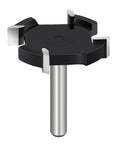 Beefy Slab Flattening Router Bit 1-1/2 Inch Cutting Diameter, 1/4 Inch Shank, 4-Wing Carbide Spoilboard Surfacing Bit