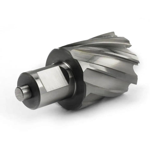 Heavy Duty HSS Annular Cutter With 1 5/16 Inch Hole Saw And 3/4 Weldon Shank Drill Bit close-up view of precision cutting edges.