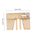 Wooden Mooring Tools Set for Ship Building Models with scale display and adjustable wing nut, 7.8cm x 5.5cm dimensions.
