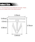 Bully Tough Nylon Rocker Panel Molding Rivet Clips 20 Pack, 0.78x0.76 inch fasteners for secure car body panel installation.