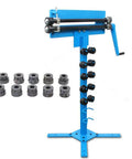 Pro Grade Bead Roller Kit For Sheet Metal With Gear Drive Manual Hand Crank Benchtop Bead Roller Bender 1.2mm Includes 6 Forming Dies