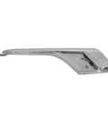 Right Side Front Bumper Fog Light Chrome Trim Molding For Tesla Model X 2016 2021 showing polished chrome finish side view.