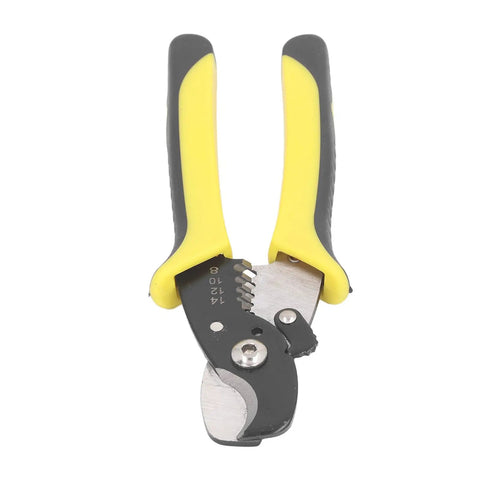Heavy Duty Alloy Steel Wire Stripper With Slick Soft Grip Handles Precise CNC Ground Stripping Jaws close-up view