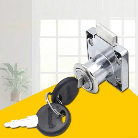 Heavy Duty Cam Lock For Furniture Drawers And Cabinets With Two Keys, Built Tough As Nails Zinc Alloy Security Latch For Home Office Storage