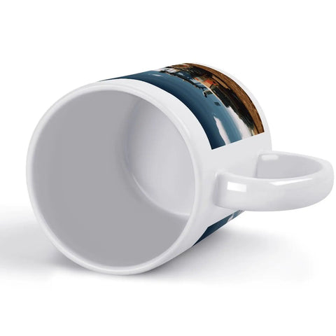 Bottom view of Fantasy Farm Tractor Ceramic Coffee Mug With Large Easy Grip Handle For Coffee And Tea Sippin