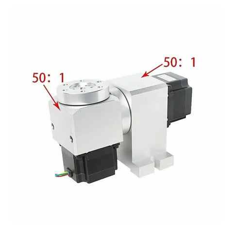 Heavy Duty Cnc Rotary Axis Gear Reducer With Solid 50 To 1 Reduction Ratio Smooth A B Axis Mount crafted from rugged aluminum alloy.
