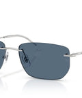 RB3768 Dope Sunglasses With Silver Frame And Dark Blue Lenses, Medium Fit, 129mm Hinge To Hinge, 56mm Lenses, Lightweight