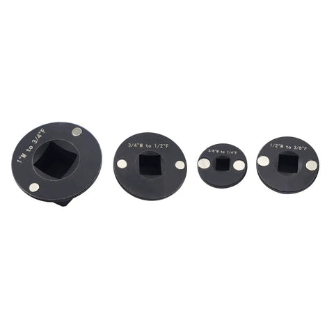 Top Notch Cloimei Professional Grade Socket Adapter Set 4pcs Low Profile Drive Reducer Kit Made From Tough Cr Mo Steel For Mechanics To Convert 1 Inch Down To Quarter Inch Fits Any Automotive Repair Shop Needs Like A Charm Today. 4-piece Cr-Mo drive reducers