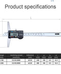 Digital Depth Caliper Gauge 0 To 150mm 0.01mm Resolution Electronic Depth Rule With Stainless Steel Body product specs